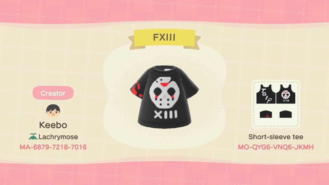Animal Crossing Design Code: MO-QYG6-VNQ6-JKMH Friday the 13th