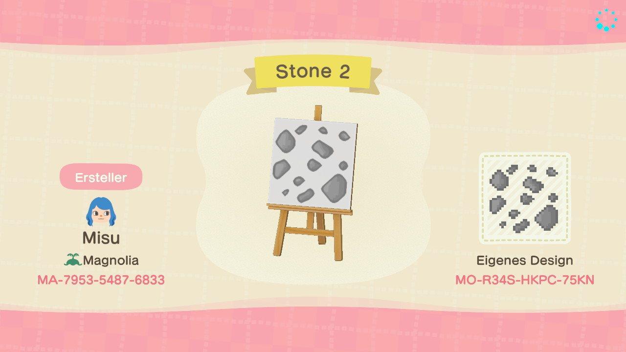 Animal Crossing Design Code: MO-R34S-HKPC-75KN Stone 2