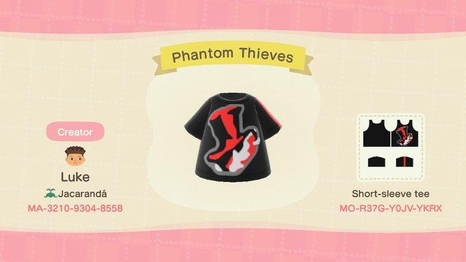 Animal Crossing Design Code: MO-R37G-Y0JV-YKRX Persona Phantom Thie