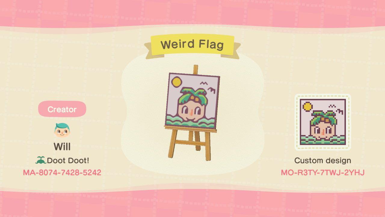 Animal Crossing Design Code: MO-R3TY-7TWJ-2YHJ Weird Flag