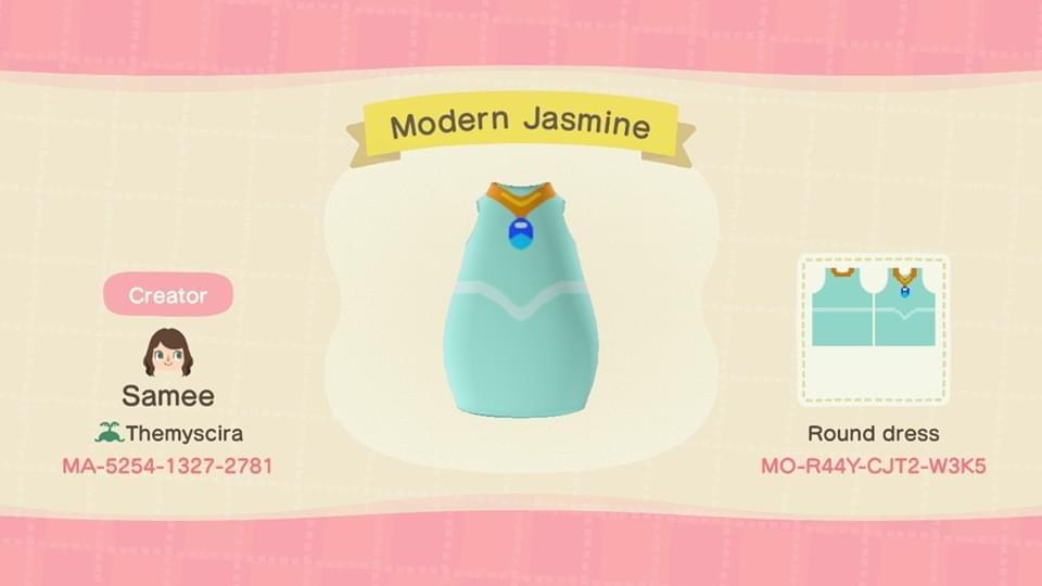 Animal Crossing Design Code: MO-R44Y-CJT2-W3K5 Modern Jasmine