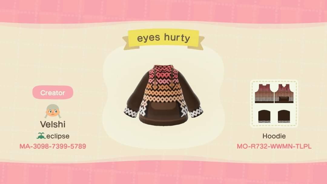 Animal Crossing Design Code: MO-R732-WWMN-TLPL Eyes hurty
