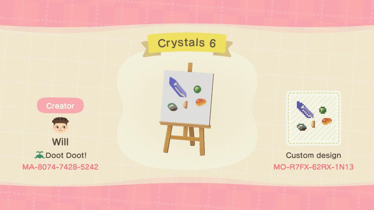 Animal Crossing Design Code: MO-R7FX-62RX-1N13 Crystals 6