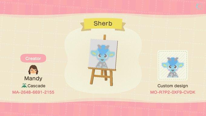 Animal Crossing Design Code: MO-R7P2-0XF9-CVDK Sherb