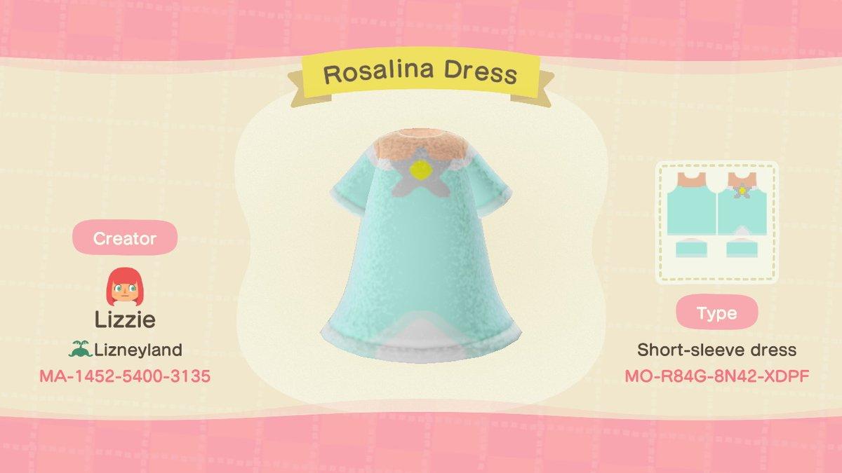 Animal Crossing Design Code: MO-R84G-8N42-XDPF Rosalina Dress