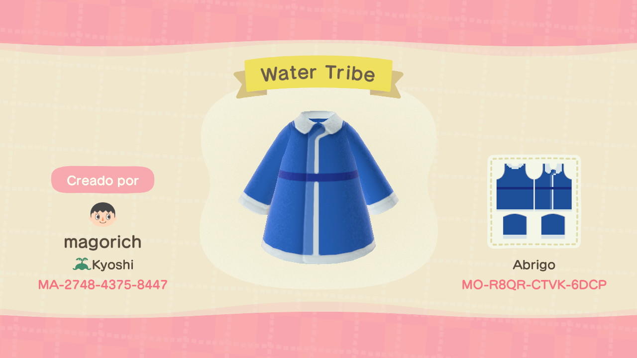 Animal Crossing Design Code: MO-R8QR-CTVK-6DCP avatar - Water Tribe