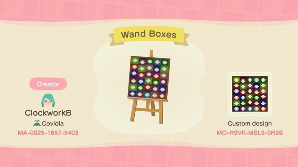 Animal Crossing Design Code: MO-R9VK-MSL9-0R9S Wand Boxes