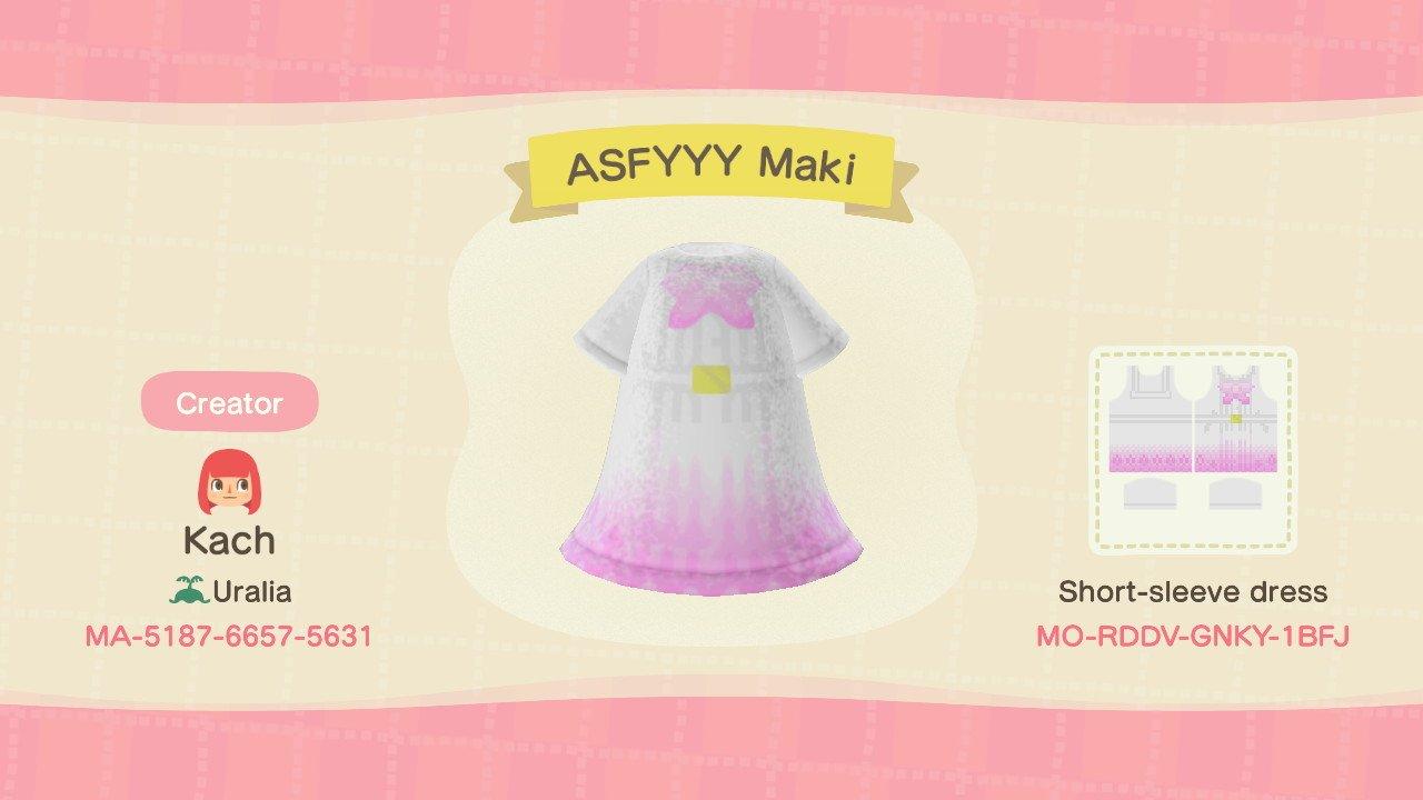 Animal Crossing Design Code: MO-RDDV-GNKY-1BFJ ASFYYY Maki