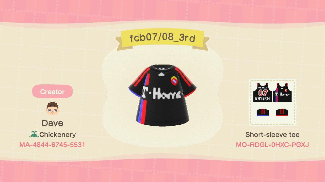 Animal Crossing Design Code: MO-RDGL-0HXC-PGXJ FC Bayern 07/08 3rd