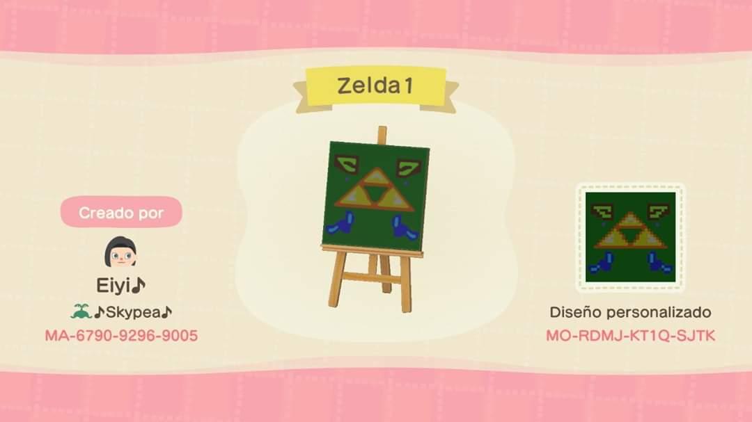 Animal Crossing Design Code: MO-RDMJ-KT1Q-SJTK Zelda1