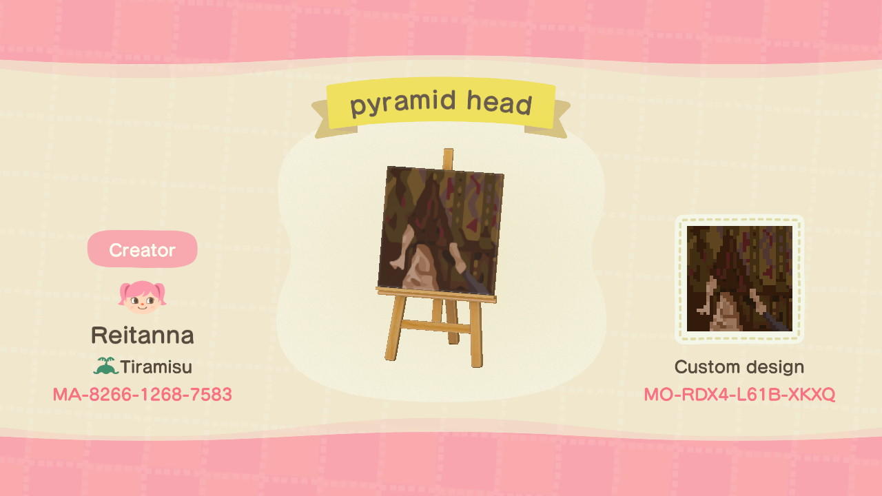 Animal Crossing Design Code: MO-RDX4-L61B-XKXQ pyramid head