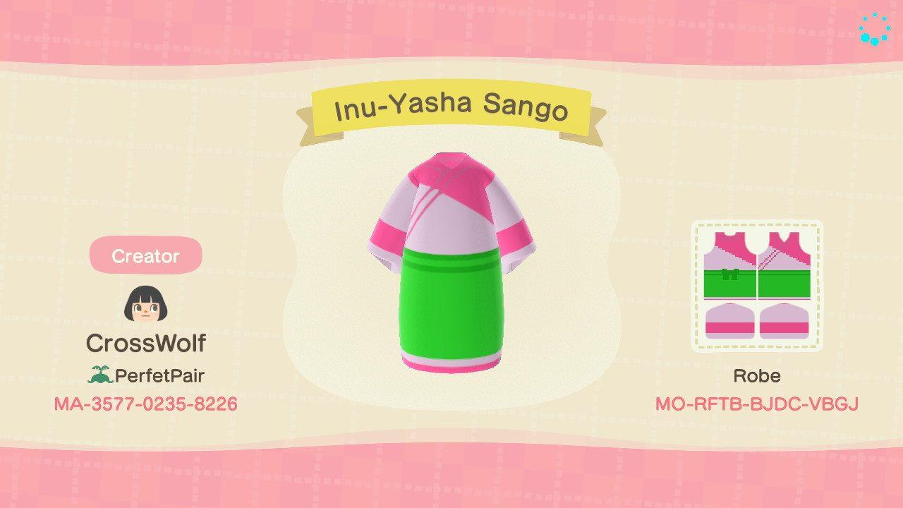 Animal Crossing Design Code: MO-RFTB-BJDC-VBGJ Inu-Yasha Sango
