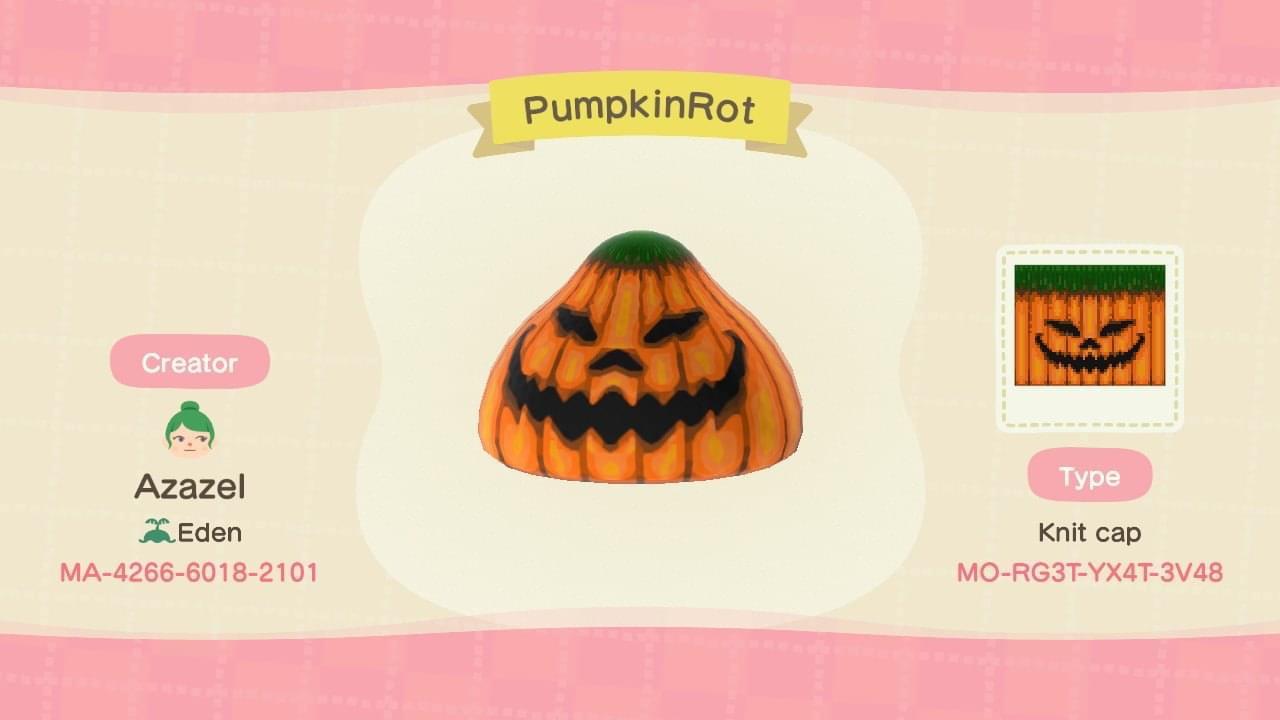 Animal Crossing Design Code: MO-RG3T-YX4T-3V48 PumpkinRot