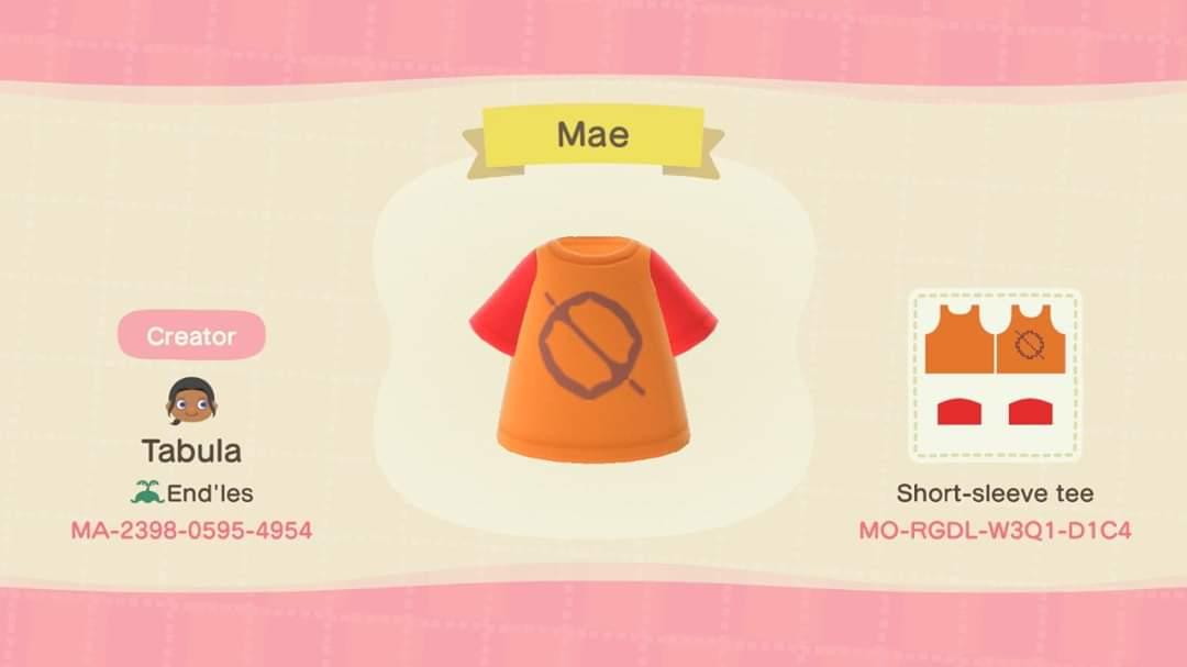 Animal Crossing Design Code: MO-RGDL-W3Q1-D1C4 Mae