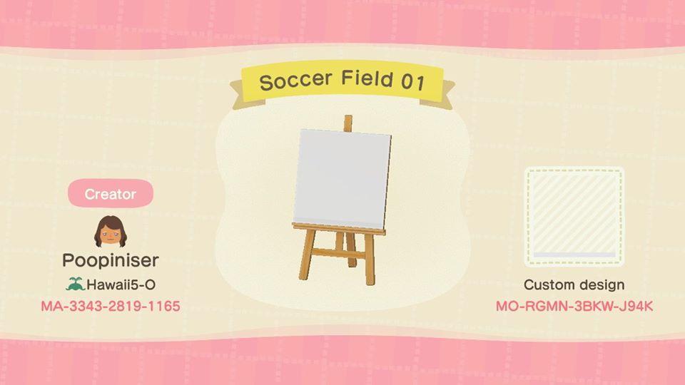 Animal Crossing Design Code: MO-RGMN-3BKW-J94K EZ Soccer Field