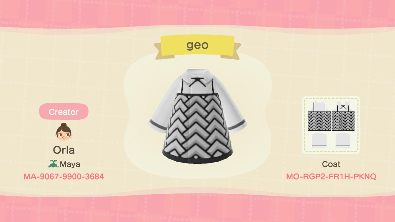 Animal Crossing Design Code: MO-RGP2-FR1H-PKNQ Geo