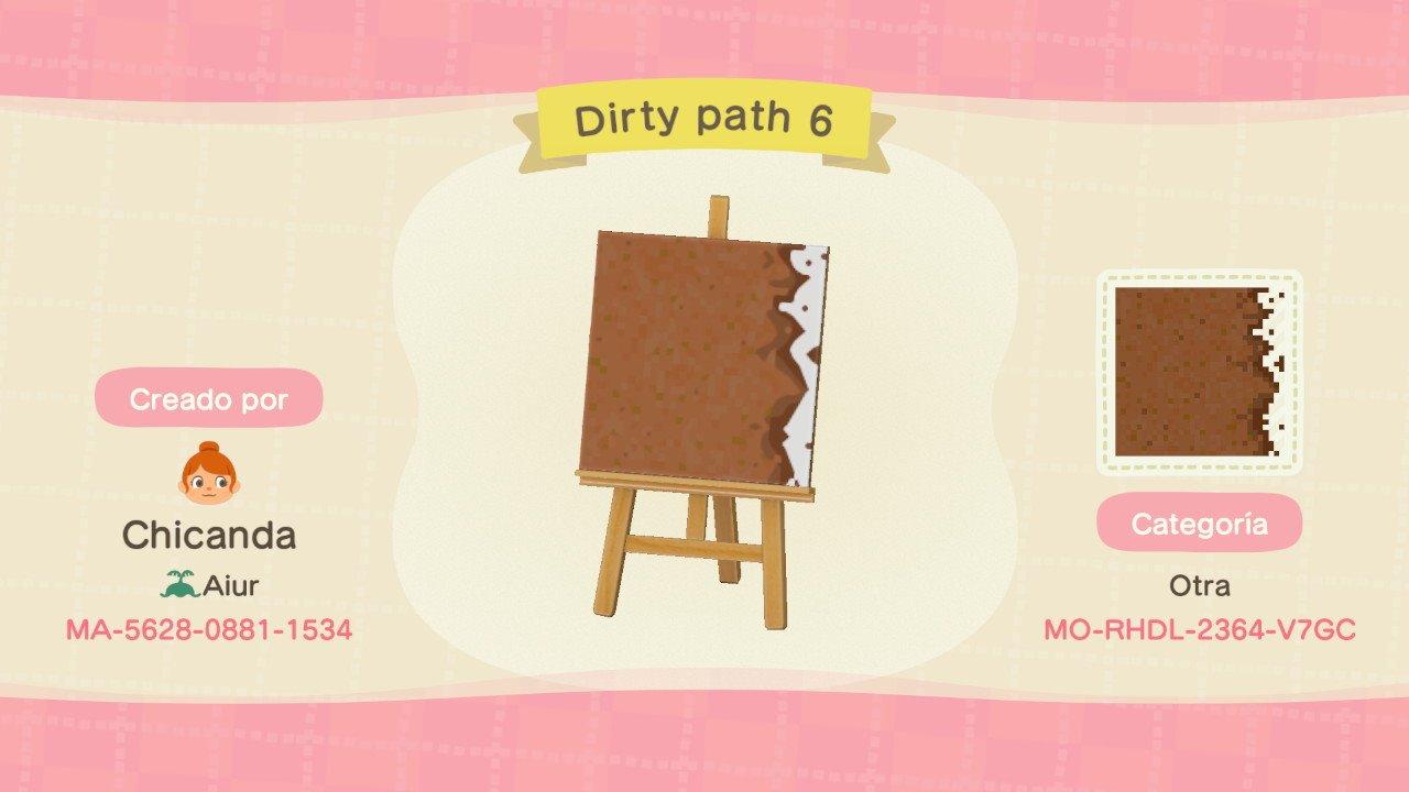 Animal Crossing Design Code: MO-RHDL-2364-V7GC Dirty path 6