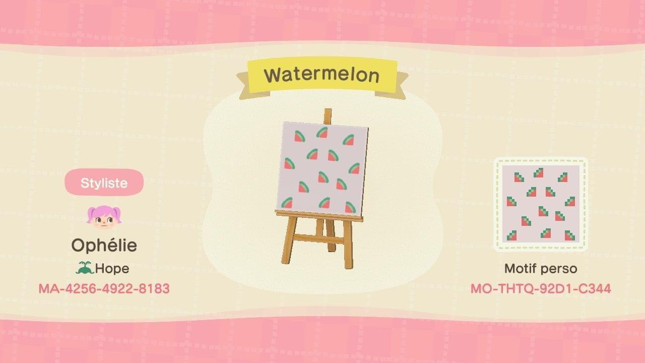 Animal Crossing Design Code: MO-RHTQ-92D1-C344 Watermelon