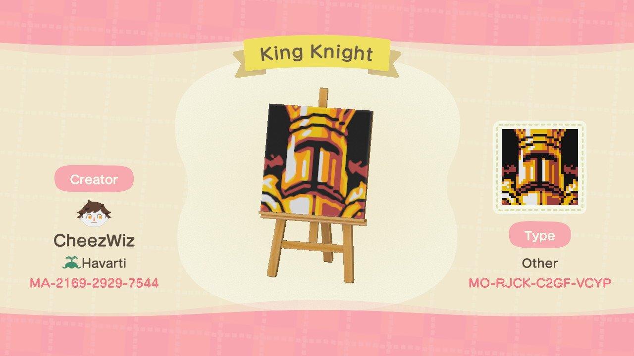 Animal Crossing Design Code: MO-RJCK-C2GF-VCYP King Knight