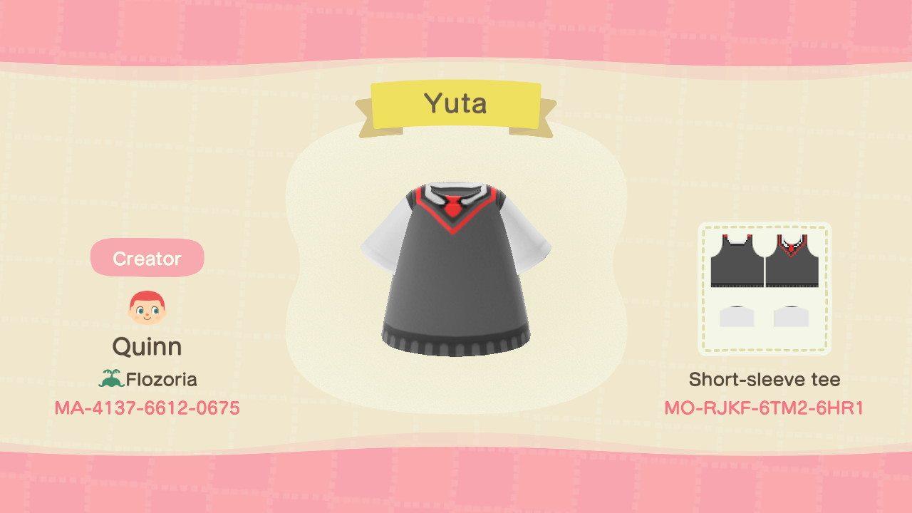 Animal Crossing Design Code: MO-RJKF-6TM2-6HR1 Yuta
