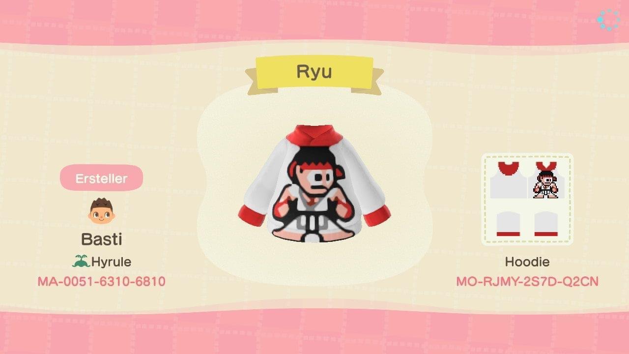 Animal Crossing Design Code: MO-RJMY-2S7D-Q2CN Ryu