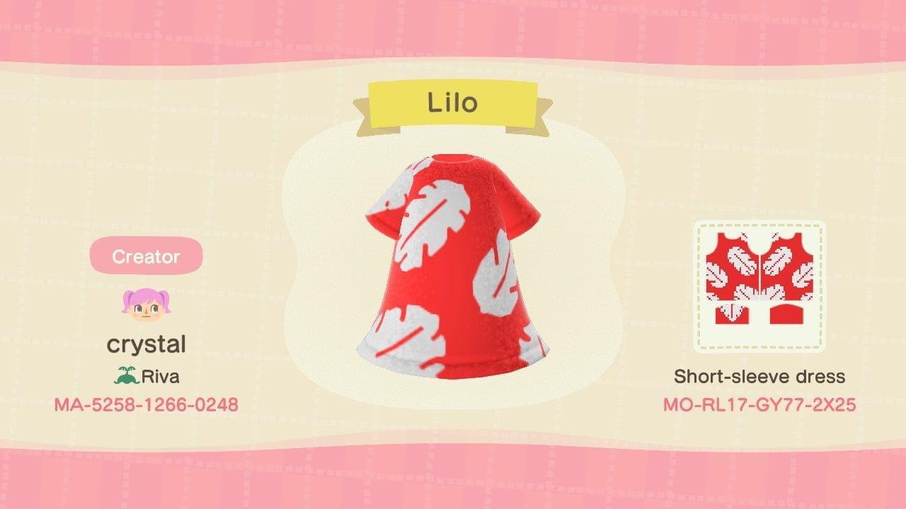Animal Crossing Design Code: MO-RL17-GY77-2X25 Lilo