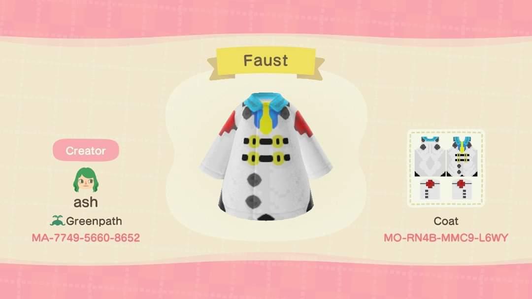 Animal Crossing Design Code: MO-RN4B-MMC9-L6WY Faust