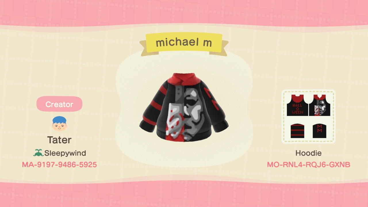 Animal Crossing Design Code: MO-RNL4-RQJ6-GXNB Michael M