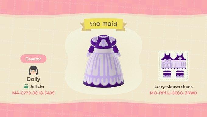 Animal Crossing Design Code: MO-RPHJ-560G-3RWD the maid