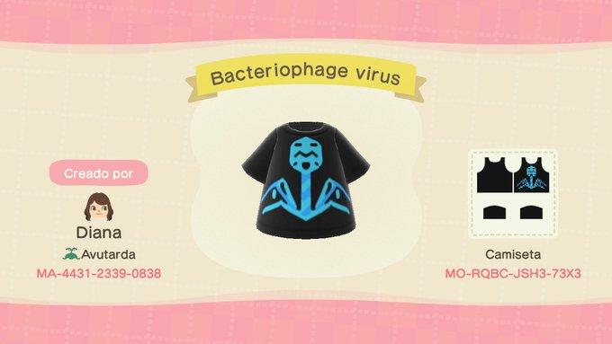 Animal Crossing Design Code: MO-RQBC-JSH3-73X3 Bacteriophage virus