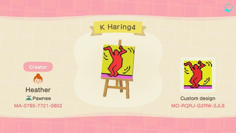 Animal Crossing Design Code: MO-RQRJ-G2RW-3JL8 K HARING 4