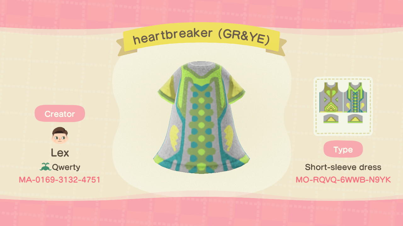 Animal Crossing Design Code: MO-RQVQ-6WWB-N9YK Heartbreaker