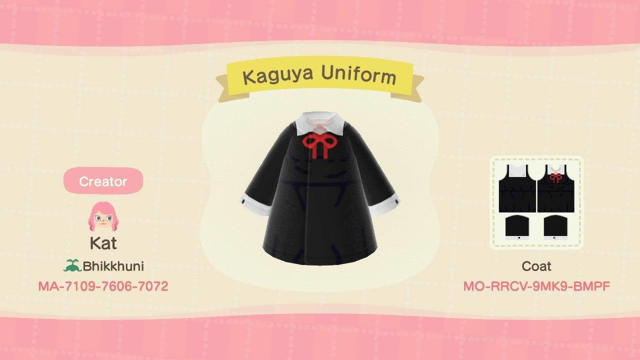 Animal Crossing Design Code: MO-RRCV-9MK9-BMPF Kaguya Uniform