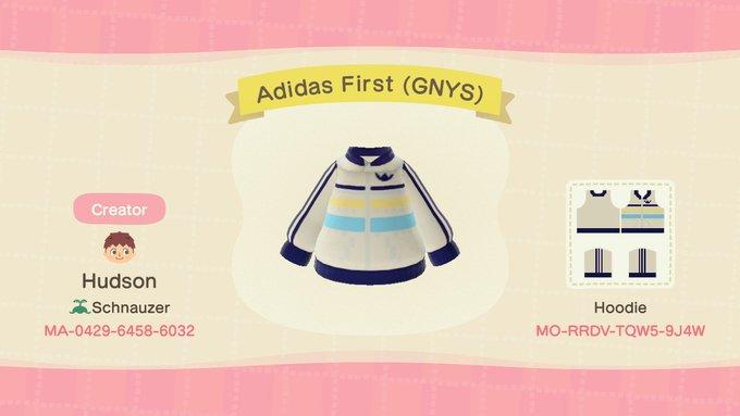 Animal Crossing Design Code: MO-RRDV-TQW5-9J4W Adidas First (GNYS)