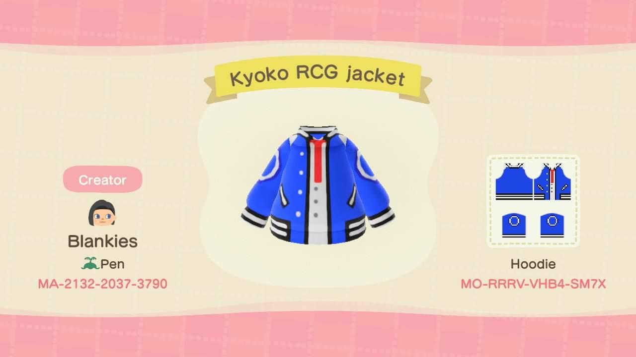Animal Crossing Design Code: MO-RRRV-VHB4-SM7X Kyoko RCG Jacket