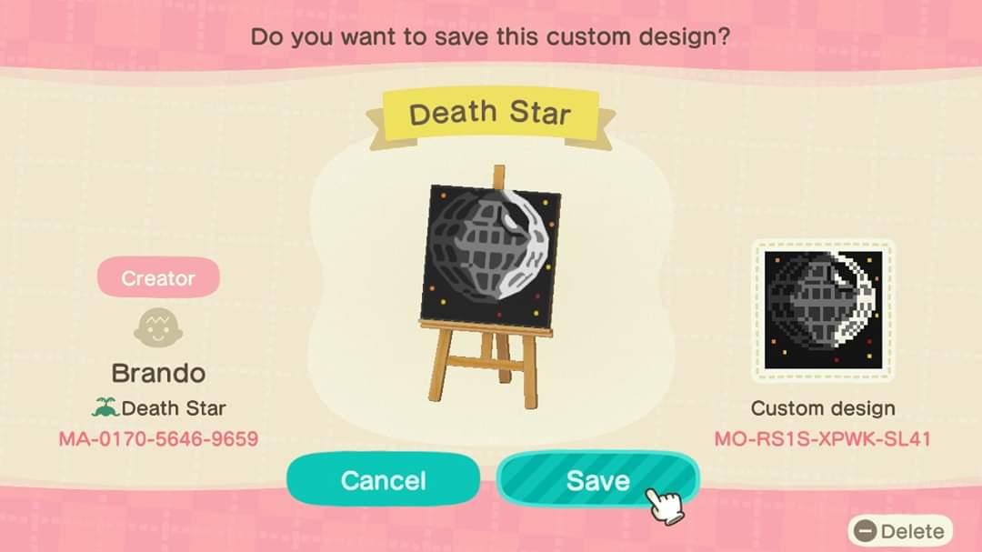 Animal Crossing Design Code: MO-RS1S-XPWK-SL41 Not a moon