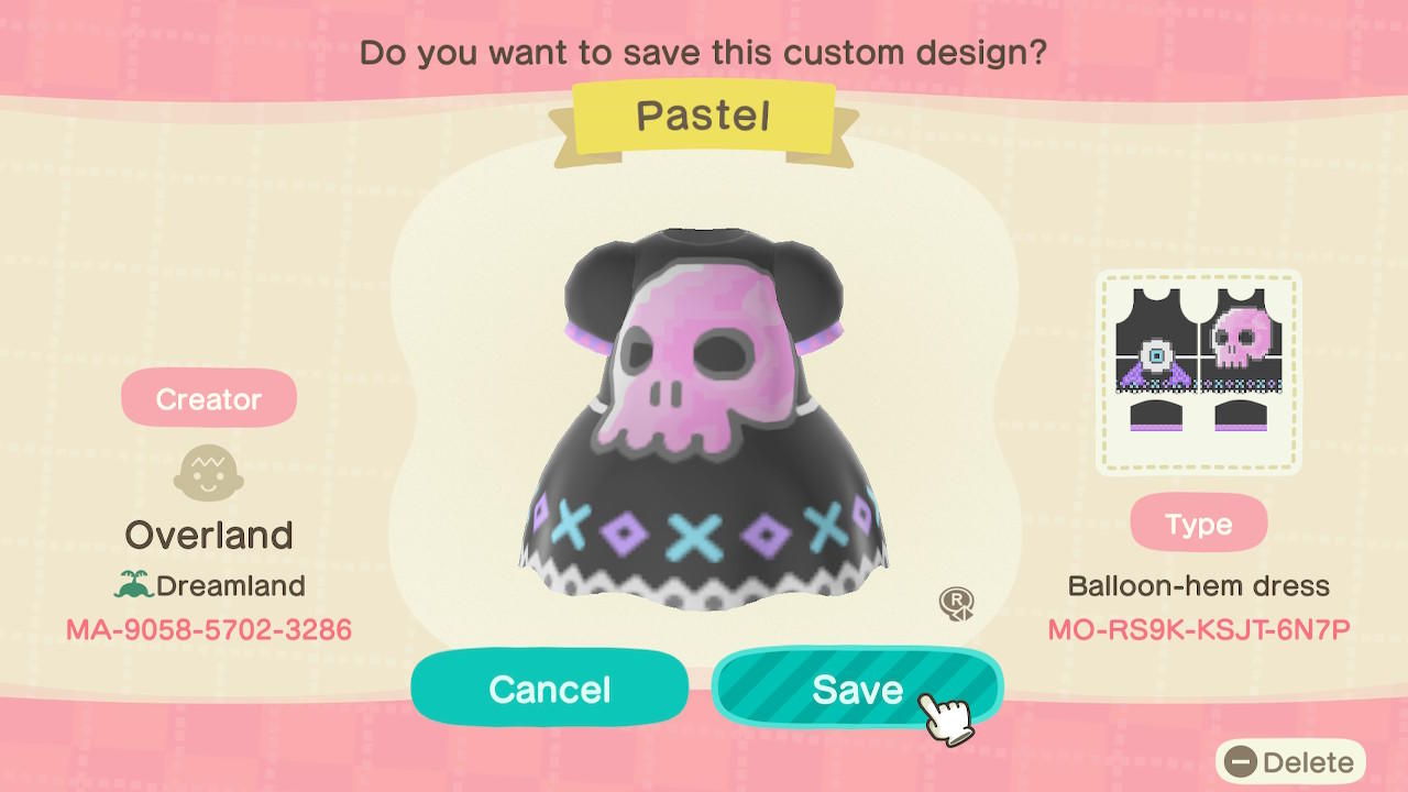 Animal Crossing Design Code: MO-RS9K-KSJT-6N7P Pastel