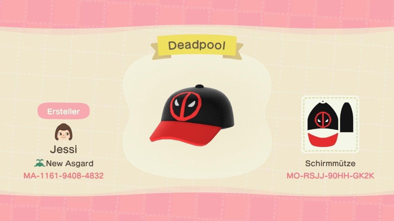 Animal Crossing Design Code: MO-RSJJ-90HH-GK2K Deadpool