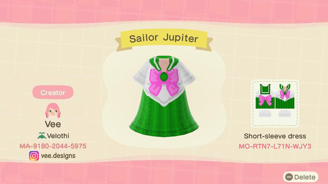 Animal Crossing Design Code: MO-RTN7-L71N-WJY3 Sailor Jupiter