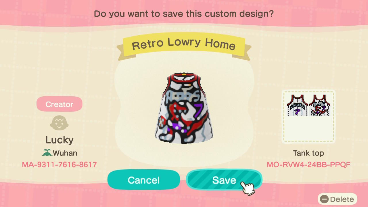 Animal Crossing Design Code: MO-RVW4-24BB-PPQF Retro Lowry Home