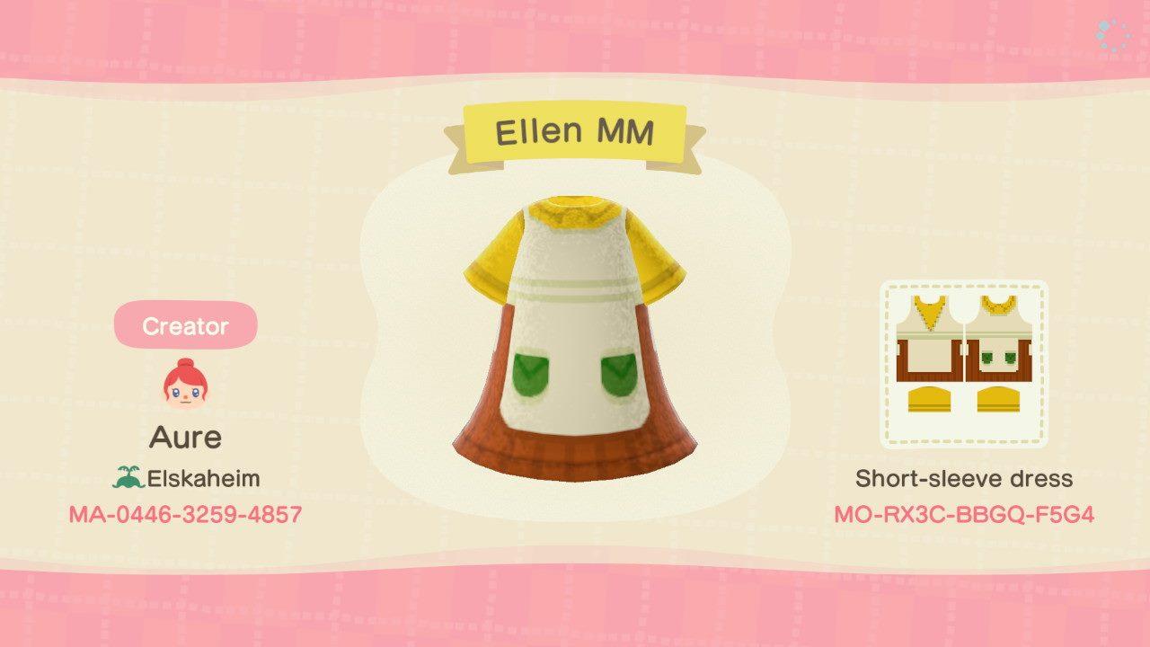 Animal Crossing Design Code: MO-RX3C-BBGQ-F5G4 Ellen MM