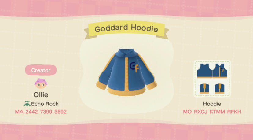 Animal Crossing Design Code: MO-RXCJ-KTMM-RFKH Wolf 359 Goddard