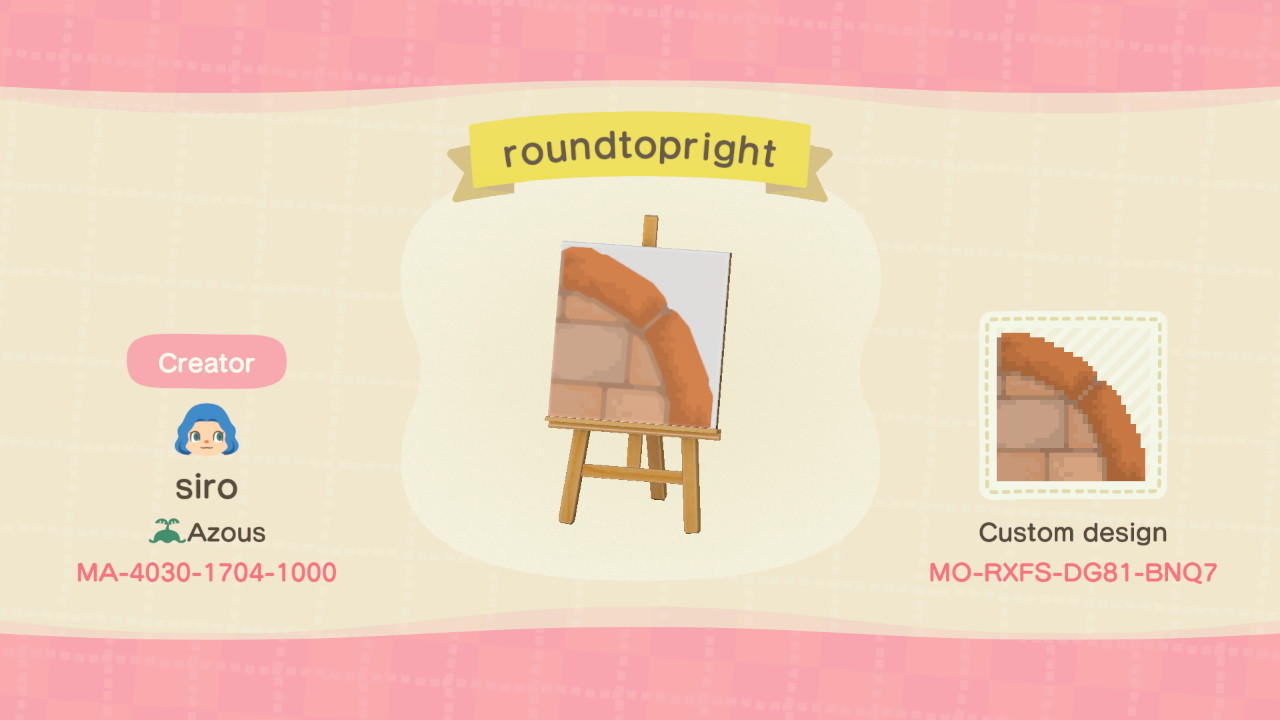 Animal Crossing Design Code: MO-RXFS-DG81-BNQ7 round- topright
