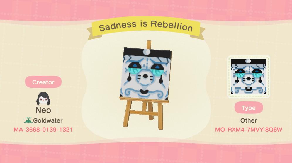 Animal Crossing Design Code: MO-RXM4-7MVY-8Q6W JtHM D-Boy Painting