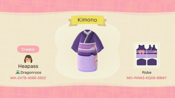 Animal Crossing Design Code: MO-RXW3-KQX9-B8MY Kimono