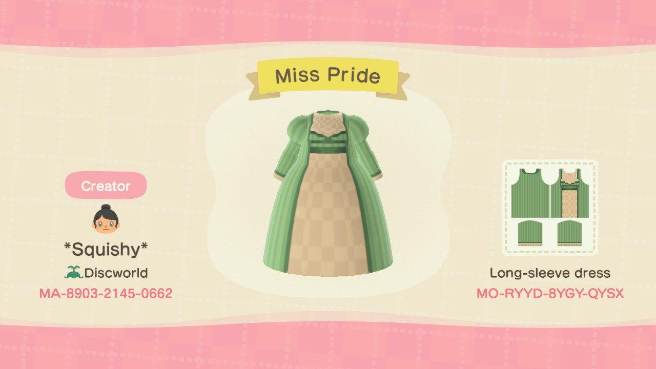 Animal Crossing Design Code: MO-RYYD-8YGY-QYSX Miss Pride