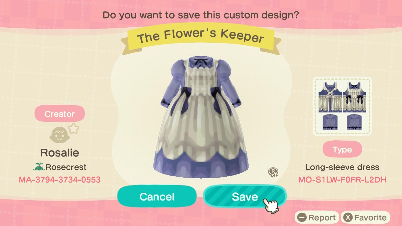 Animal Crossing Design Code: MO-S1LW-F0FR-L2DH The Flowers Keeper