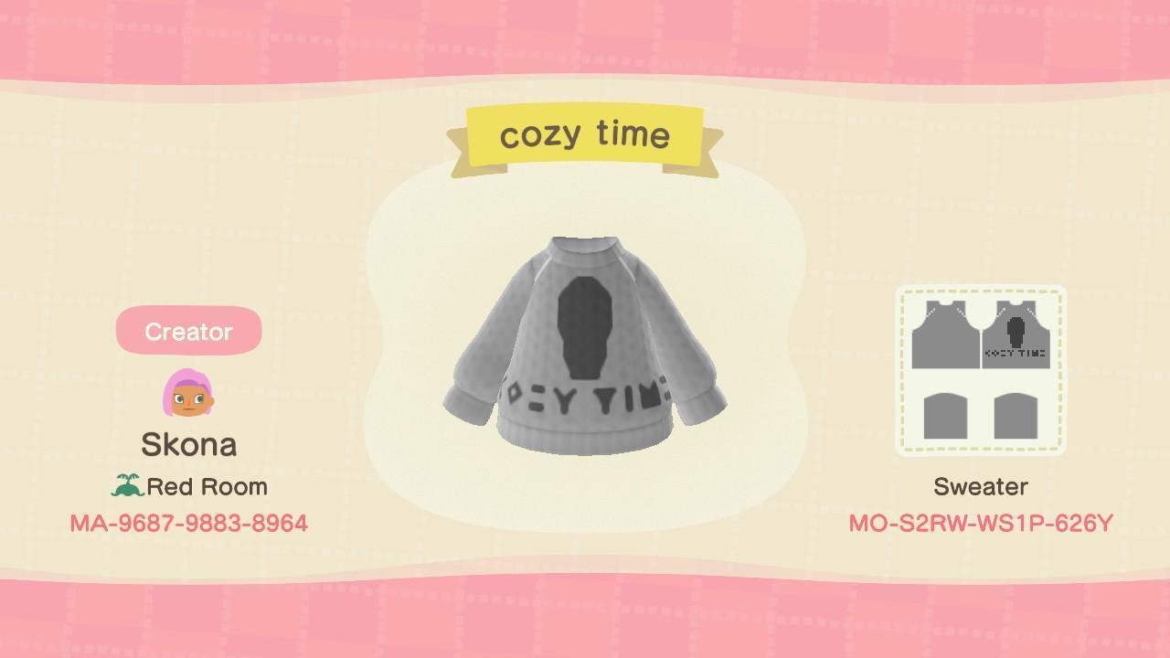 Animal Crossing Design Code: MO-S2RW-WS1P-626Y cozy time
