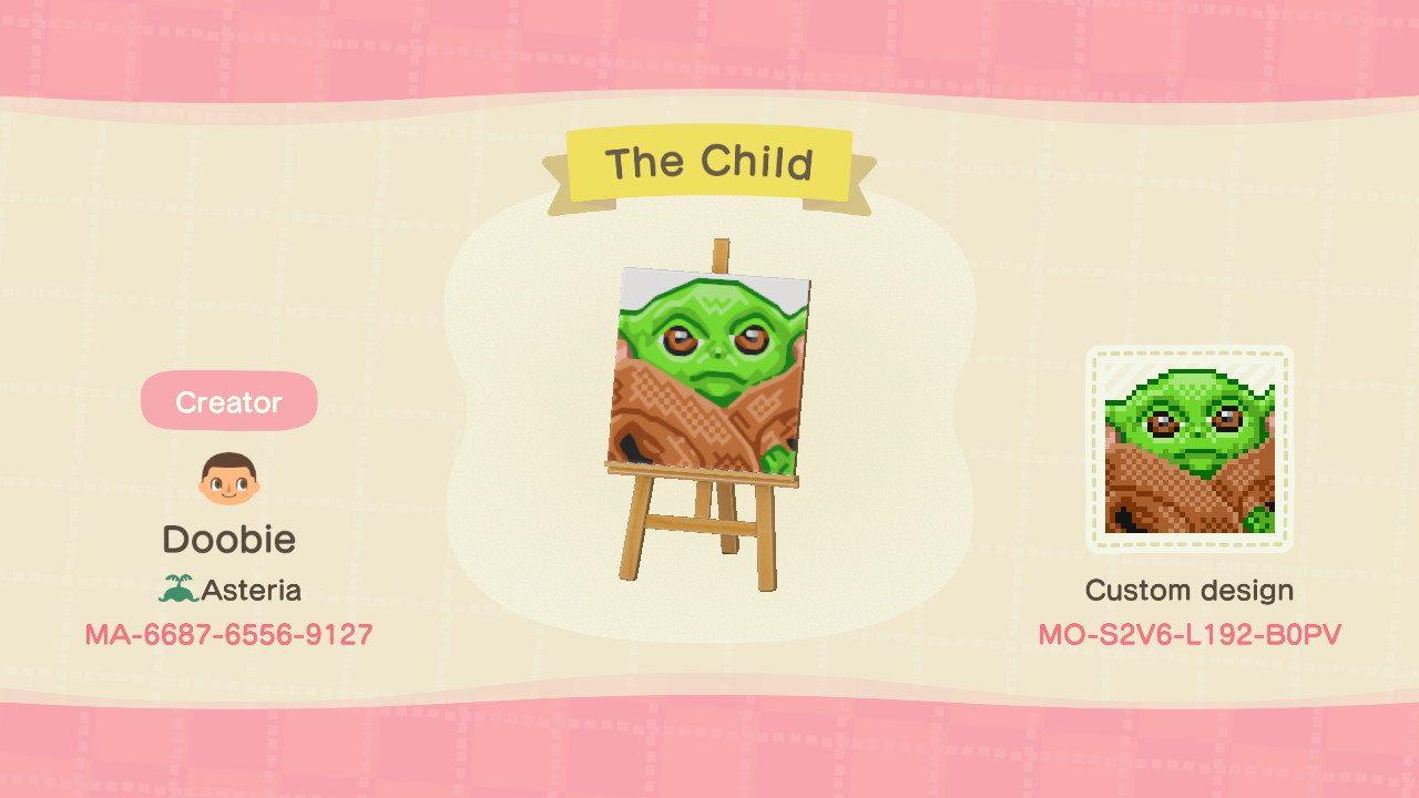 Animal Crossing Design Code: MO-S2V6-L192-B0PV The Child