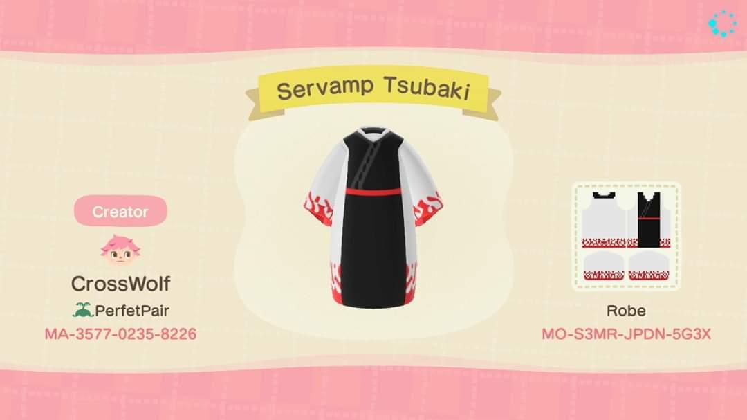 Animal Crossing Design Code: MO-S3MR-JPDN-5G3X Servamp Tsubaki